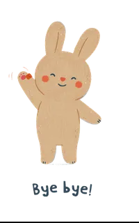 Bunny waving goodbye
